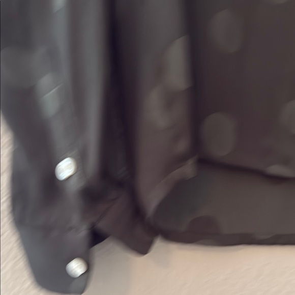 Madewell Olive Green Satin Long Sleeve - Picture 2 of 5